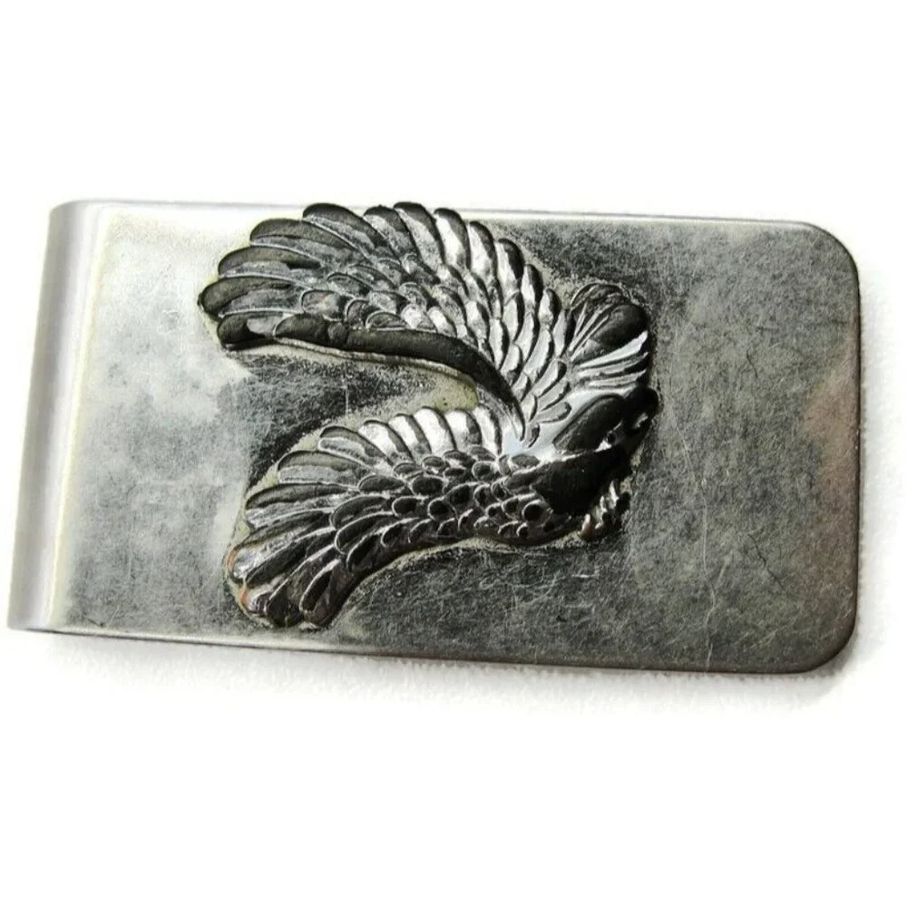 Eagle Money Clip Stainless Steel Wallet Credit Card Cash ID Holder